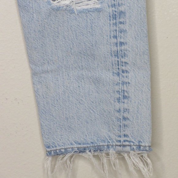 American Eagle Women's High Rise Pink Waistband Destruct Mom Jeans Size 6 B1-01 - Picture 7 of 16